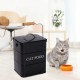 Morezi Cat Food Storage Jar with Lid and Spoon, Cat Food Container, Dry Food Container, Storage Jar, White