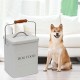 Morezi Cat Food Storage Jar with Lid and Spoon, Cat Food Container, Dry Food Container, Storage Jar, White