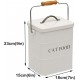 Morezi Cat Food Storage Jar with Lid and Spoon, Cat Food Container, Dry Food Container, Storage Jar, White
