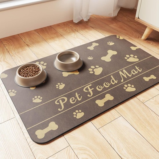 Napfunterlage Hund Katzen Futternapf Unterlage, rutschfest Unterlage Haustiere, Hundefutter Matte Absorbierend Haustier Fütterung Matte Personalisierte Katze Platzset (Braun, 30 x 50 cm) Napfunterlage Hund Katzen Futternapf Unterlage, rutschfest Unterlage Haustiere, Hundefutter Matte Absorbierend Haustier Fütterung Matte Personalisierte Katze Platzset (Braun, 30 x 50 cm)