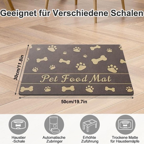 Napfunterlage Hund Katzen Futternapf Unterlage, rutschfest Unterlage Haustiere, Hundefutter Matte Absorbierend Haustier Fütterung Matte Personalisierte Katze Platzset (Braun, 30 x 50 cm) Napfunterlage Hund Katzen Futternapf Unterlage, rutschfest Unterlage Haustiere, Hundefutter Matte Absorbierend Haustier Fütterung Matte Personalisierte Katze Platzset (Braun, 30 x 50 cm)