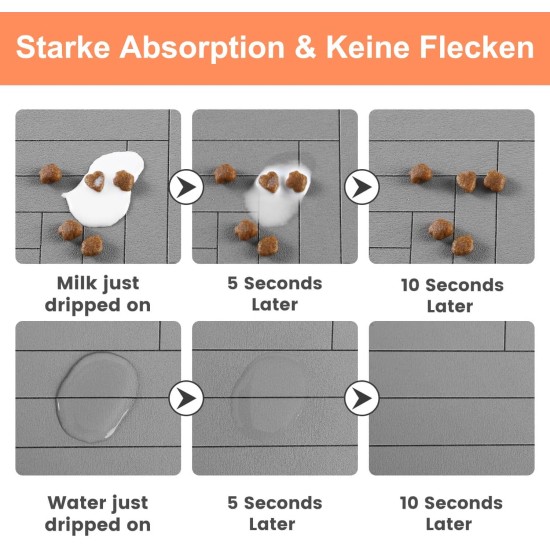 Napfunterlage Hund Katzen Futternapf Unterlage, rutschfest Unterlage Haustiere, Hundefutter Matte Absorbierend Haustier Fütterung Matte Personalisierte Katze Platzset (Braun, 30 x 50 cm) Napfunterlage Hund Katzen Futternapf Unterlage, rutschfest Unterlage Haustiere, Hundefutter Matte Absorbierend Haustier Fütterung Matte Personalisierte Katze Platzset (Braun, 30 x 50 cm)