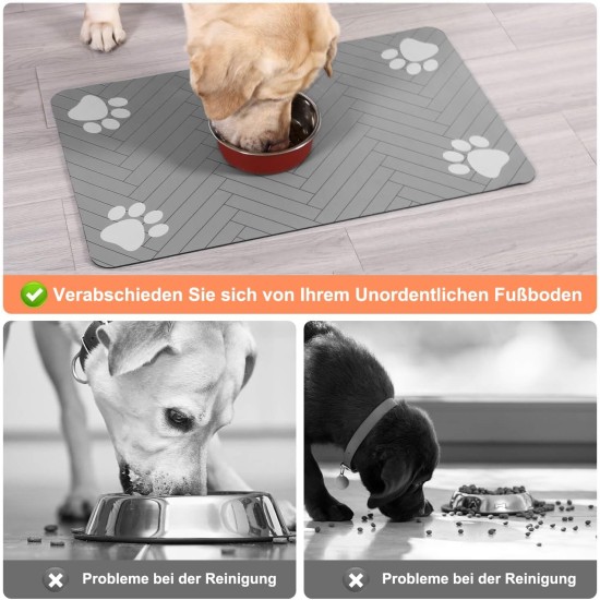 Napfunterlage Hund Katzen Futternapf Unterlage, rutschfest Unterlage Haustiere, Hundefutter Matte Absorbierend Haustier Fütterung Matte Personalisierte Katze Platzset (Braun, 30 x 50 cm) Napfunterlage Hund Katzen Futternapf Unterlage, rutschfest Unterlage Haustiere, Hundefutter Matte Absorbierend Haustier Fütterung Matte Personalisierte Katze Platzset (Braun, 30 x 50 cm)