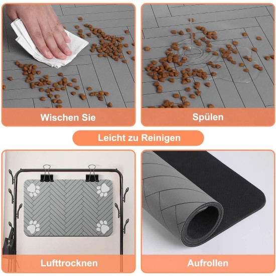 Napfunterlage Hund Katzen Futternapf Unterlage, rutschfest Unterlage Haustiere, Hundefutter Matte Absorbierend Haustier Fütterung Matte Personalisierte Katze Platzset (Braun, 30 x 50 cm) Napfunterlage Hund Katzen Futternapf Unterlage, rutschfest Unterlage Haustiere, Hundefutter Matte Absorbierend Haustier Fütterung Matte Personalisierte Katze Platzset (Braun, 30 x 50 cm)