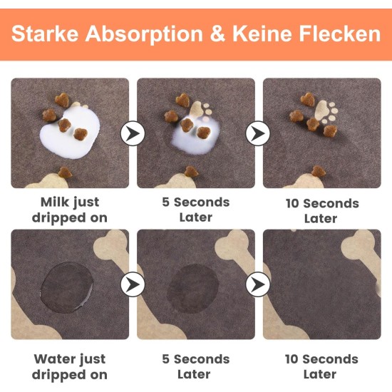 Napfunterlage Hund Katzen Futternapf Unterlage, rutschfest Unterlage Haustiere, Hundefutter Matte Absorbierend Haustier Fütterung Matte Personalisierte Katze Platzset (Braun, 30 x 50 cm) Napfunterlage Hund Katzen Futternapf Unterlage, rutschfest Unterlage Haustiere, Hundefutter Matte Absorbierend Haustier Fütterung Matte Personalisierte Katze Platzset (Braun, 30 x 50 cm)