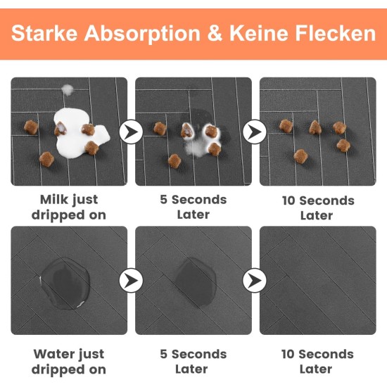 Napfunterlage Hund Katzen Futternapf Unterlage, rutschfest Unterlage Haustiere, Hundefutter Matte Absorbierend Haustier Fütterung Matte Personalisierte Katze Platzset (Braun, 30 x 50 cm) Napfunterlage Hund Katzen Futternapf Unterlage, rutschfest Unterlage Haustiere, Hundefutter Matte Absorbierend Haustier Fütterung Matte Personalisierte Katze Platzset (Braun, 30 x 50 cm)
