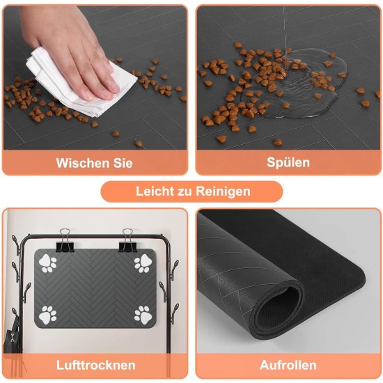 Napfunterlage Hund Katzen Futternapf Unterlage, rutschfest Unterlage Haustiere, Hundefutter Matte Absorbierend Haustier Fütterung Matte Personalisierte Katze Platzset (Braun, 30 x 50 cm) Napfunterlage Hund Katzen Futternapf Unterlage, rutschfest Unterlage Haustiere, Hundefutter Matte Absorbierend Haustier Fütterung Matte Personalisierte Katze Platzset (Braun, 30 x 50 cm)