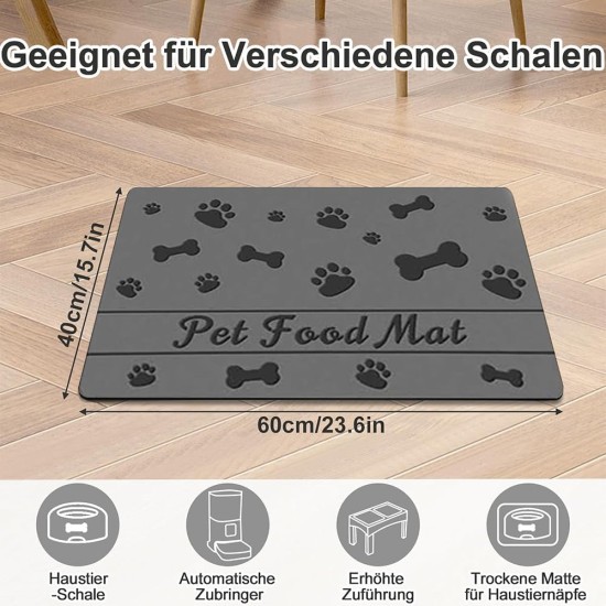 Napfunterlage Hund Katzen Futternapf Unterlage, rutschfest Unterlage Haustiere, Hundefutter Matte Absorbierend Haustier Fütterung Matte Personalisierte Katze Platzset (Braun, 30 x 50 cm) Napfunterlage Hund Katzen Futternapf Unterlage, rutschfest Unterlage Haustiere, Hundefutter Matte Absorbierend Haustier Fütterung Matte Personalisierte Katze Platzset (Braun, 30 x 50 cm)