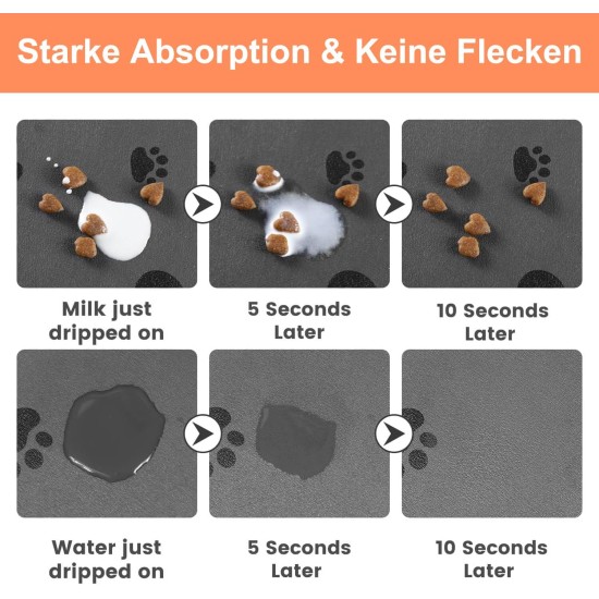 Napfunterlage Hund Katzen Futternapf Unterlage, rutschfest Unterlage Haustiere, Hundefutter Matte Absorbierend Haustier Fütterung Matte Personalisierte Katze Platzset (Braun, 30 x 50 cm) Napfunterlage Hund Katzen Futternapf Unterlage, rutschfest Unterlage Haustiere, Hundefutter Matte Absorbierend Haustier Fütterung Matte Personalisierte Katze Platzset (Braun, 30 x 50 cm)