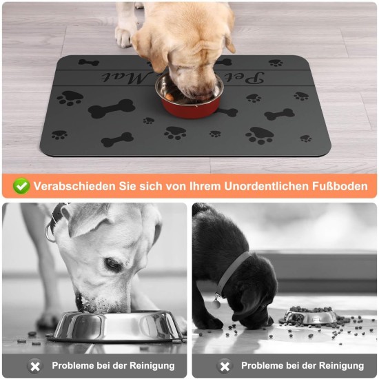 Napfunterlage Hund Katzen Futternapf Unterlage, rutschfest Unterlage Haustiere, Hundefutter Matte Absorbierend Haustier Fütterung Matte Personalisierte Katze Platzset (Braun, 30 x 50 cm) Napfunterlage Hund Katzen Futternapf Unterlage, rutschfest Unterlage Haustiere, Hundefutter Matte Absorbierend Haustier Fütterung Matte Personalisierte Katze Platzset (Braun, 30 x 50 cm)