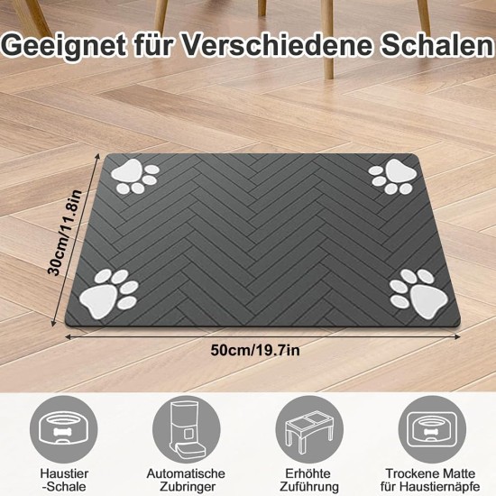 Napfunterlage Hund Katzen Futternapf Unterlage, rutschfest Unterlage Haustiere, Hundefutter Matte Absorbierend Haustier Fütterung Matte Personalisierte Katze Platzset (Braun, 30 x 50 cm) Napfunterlage Hund Katzen Futternapf Unterlage, rutschfest Unterlage Haustiere, Hundefutter Matte Absorbierend Haustier Fütterung Matte Personalisierte Katze Platzset (Braun, 30 x 50 cm)