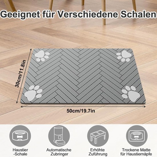Napfunterlage Hund Katzen Futternapf Unterlage, rutschfest Unterlage Haustiere, Hundefutter Matte Absorbierend Haustier Fütterung Matte Personalisierte Katze Platzset (Braun, 30 x 50 cm) Napfunterlage Hund Katzen Futternapf Unterlage, rutschfest Unterlage Haustiere, Hundefutter Matte Absorbierend Haustier Fütterung Matte Personalisierte Katze Platzset (Braun, 30 x 50 cm)