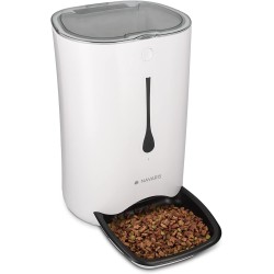 Navaris Automatic Feeder - 6 L Feeder with Timer and Acoustic Notification - for Dogs and Cats, White Navaris Automatic Feeder - 6 L Feeder with Timer and Acoustic Notification - for Dogs and Cats, White