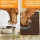 Neater Pet Brands Bowl Mat Dog and Cats Waterproof - Silicone Cat and Dog Bowl Mat - Feeding Mat Dog and Cats Protects Floors from Food and Water (40.6 x 25.5 cm, Cappuccino)