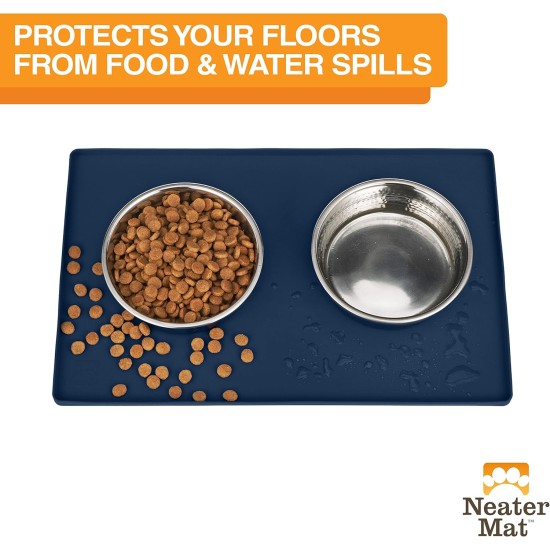 Neater Pet Brands Bowl Mat Dog and Cats Waterproof - Silicone Cat and Dog Bowl Mat - Feeding Mat Dog and Cats Protects Floors from Food and Water (40.6 x 25.5 cm, Cappuccino) Neater Pet Brands Bowl Mat Dog and Cats Waterproof - Silicone Cat and Dog Bowl Mat - Feeding Mat Dog and Cats Protects Floors from Food and Water (40.6 x 25.5 cm, Cappuccino)
