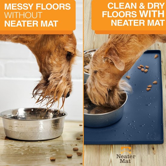 Neater Pet Brands Bowl Mat Dog and Cats Waterproof - Silicone Cat and Dog Bowl Mat - Feeding Mat Dog and Cats Protects Floors from Food and Water (40.6 x 25.5 cm, Cappuccino) Neater Pet Brands Bowl Mat Dog and Cats Waterproof - Silicone Cat and Dog Bowl Mat - Feeding Mat Dog and Cats Protects Floors from Food and Water (40.6 x 25.5 cm, Cappuccino)