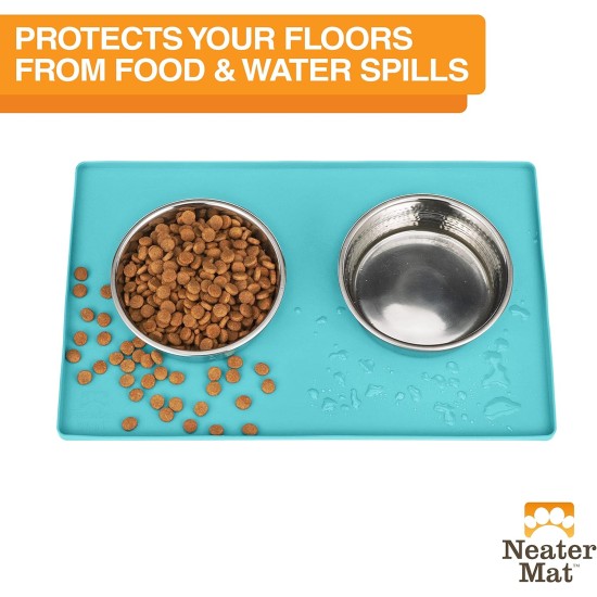 Neater Pet Brands Bowl Mat Dog and Cats Waterproof - Silicone Cat and Dog Bowl Mat - Feeding Mat Dog and Cats Protects Floors from Food and Water (40.6 x 25.5 cm, Cappuccino) Neater Pet Brands Bowl Mat Dog and Cats Waterproof - Silicone Cat and Dog Bowl Mat - Feeding Mat Dog and Cats Protects Floors from Food and Water (40.6 x 25.5 cm, Cappuccino)
