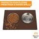 Neater Pet Brands Bowl Mat Dog and Cats Waterproof - Silicone Cat and Dog Bowl Mat - Feeding Mat Dog and Cats Protects Floors from Food and Water (40.6 x 25.5 cm, Cappuccino)