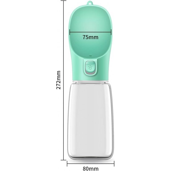 Newaner Dog Water Bottle, Leak-proof Portable Puppy Water Dispenser with Automatic Feeder for Pets, Cats, Outdoors, Hiking, Travel, Food Grade Plastic (550 ml, Green) Newaner Dog Water Bottle, Leak-proof Portable Puppy Water Dispenser with Automatic Feeder for Pets, Cats, Outdoors, Hiking, Travel, Food Grade Plastic (550 ml, Green)