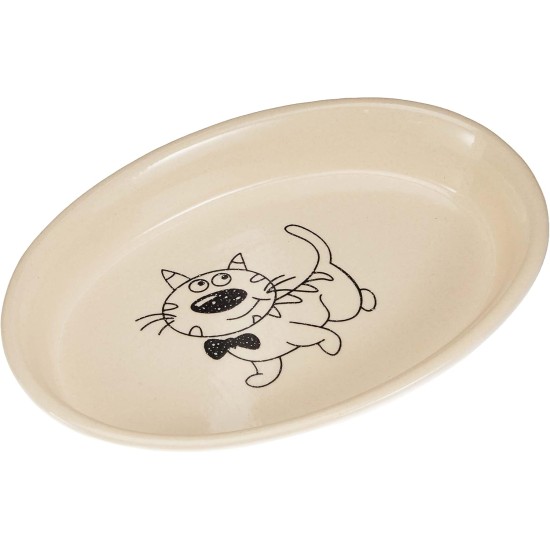 Nobby 73637 Ceramic Cat Bowl Oval 17 x 11 x 2.5 cm Cream/Beige Nobby 73637 Ceramic Cat Bowl Oval 17 x 11 x 2.5 cm Cream/Beige
