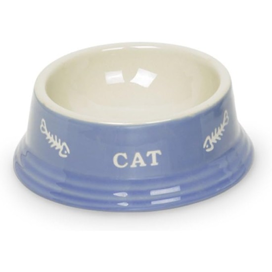 Nobby Cat Ceramic Bowl Diameter 14 x 4.8 cm Light Blue / Beige Nobby Cat Ceramic Bowl Diameter 14 x 4.8 cm Light Blue / Beige