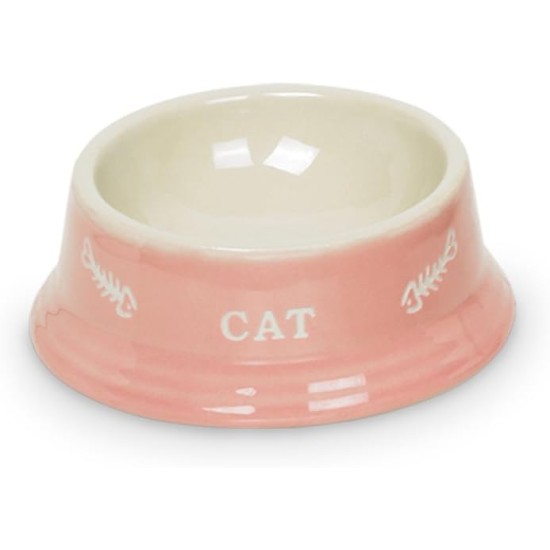 Nobby Cat Ceramic Bowl Diameter 14 x 4.8 cm Light Blue / Beige Nobby Cat Ceramic Bowl Diameter 14 x 4.8 cm Light Blue / Beige