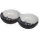 Nobby Cat Ceramic Double Bowl Face Black / White 22 x 11.5 x 3.5 cm Pack of 1 Nobby Cat Ceramic Double Bowl Face Black / White 22 x 11.5 x 3.5 cm Pack of 1