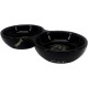 Nobby Cat Ceramic Double Bowl Golden Cat Black 22.0 x 4.0 cm 2 x 0.13 L Pack of 1 Nobby Cat Ceramic Double Bowl Golden Cat Black 22.0 x 4.0 cm 2 x 0.13 L Pack of 1