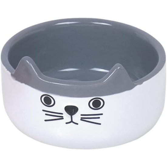 Nobby Cat Face Ceramic Bowl Diameter 13 x 4 cm 0.16 L White Nobby Cat Face Ceramic Bowl Diameter 13 x 4 cm 0.16 L White