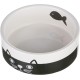 Nobby Face Ceramic Cat Bowl Diameter 12.0 x 4.5 cm Black / White Nobby Face Ceramic Cat Bowl Diameter 12.0 x 4.5 cm Black / White