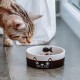 Nobby Face Ceramic Cat Bowl Diameter 12.0 x 4.5 cm Black / White Nobby Face Ceramic Cat Bowl Diameter 12.0 x 4.5 cm Black / White