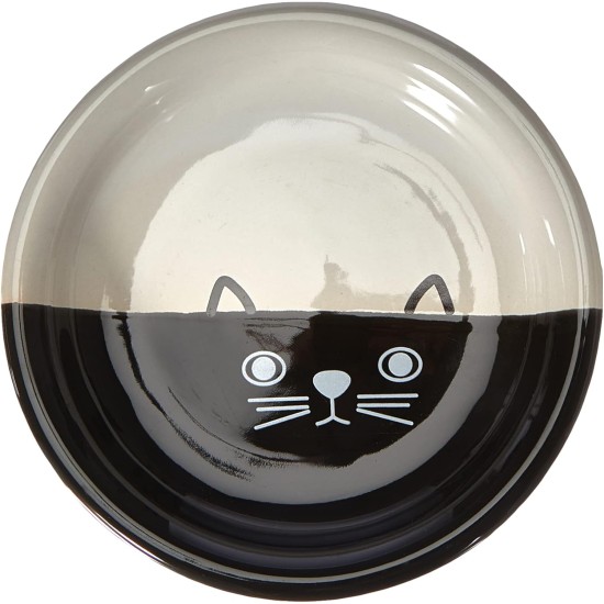 Nobby Face Ceramic Cat Milk Bowl, Diameter 14 x 2 cm, Pack of 1
