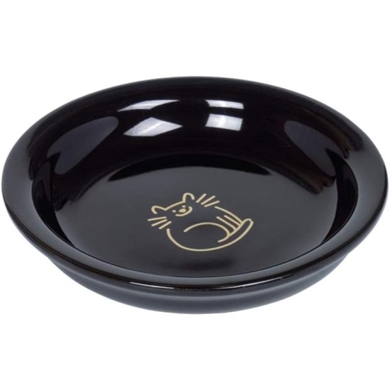 Nobby Golden Cat Ceramic Milk Bowl, Black, Diameter 14.0 x 2.0 cm, 0.1 L, Pack of 1 Nobby Golden Cat Ceramic Milk Bowl, Black, Diameter 14.0 x 2.0 cm, 0.1 L, Pack of 1
