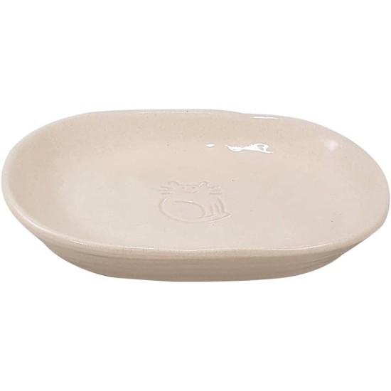 Nobby Jada Cat Ceramic Bowl, Cream/Cream, 16 x 12 x 2.5 cm, 0.10 L, 1 Piece Nobby Jada Cat Ceramic Bowl, Cream/Cream, 16 x 12 x 2.5 cm, 0.10 L, 1 Piece