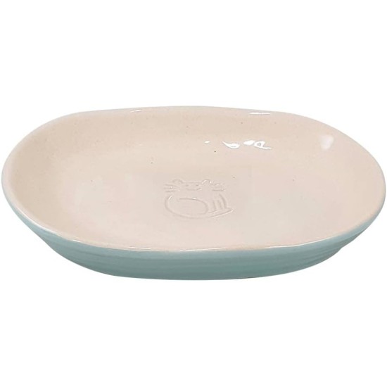 Nobby Jada Cat Ceramic Bowl, Mint/Cream, 16 x 12 x 2.5 cm, 0.10 L, 1 Piece Nobby Jada Cat Ceramic Bowl, Mint/Cream, 16 x 12 x 2.5 cm, 0.10 L, 1 Piece