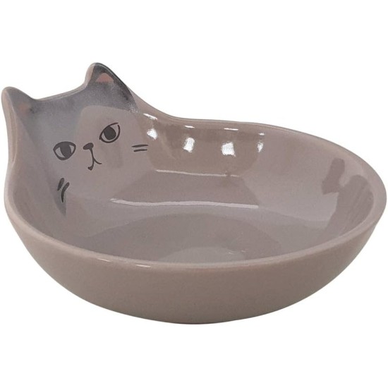 Nobby Kato Cat Ceramic Bowl, Grey, Diameter 12 x 5.5 cm, 0.15 L, Pack of 1 Nobby Kato Cat Ceramic Bowl, Grey, Diameter 12 x 5.5 cm, 0.15 L, Pack of 1
