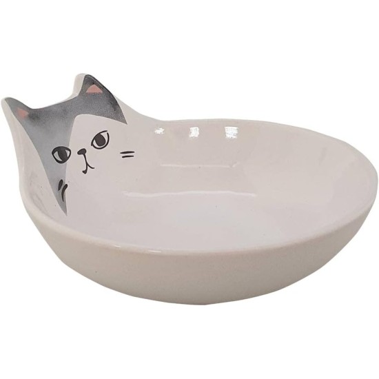 Nobby Kato Cat Ceramic Bowl, White, Diameter 12 x 5.5 cm, 0.15 L, Pack of 1 Nobby Kato Cat Ceramic Bowl, White, Diameter 12 x 5.5 cm, 0.15 L, Pack of 1