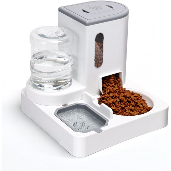 Nobleza 2-in-1 Automatic Cat Dog Feeder, 2.2L Feeder, 1L Water Dispenser for Dogs, Cats, Small and Medium Pets (Grey) Nobleza 2-in-1 Automatic Cat Dog Feeder, 2.2L Feeder, 1L Water Dispenser for Dogs, Cats, Small and Medium Pets (Grey)