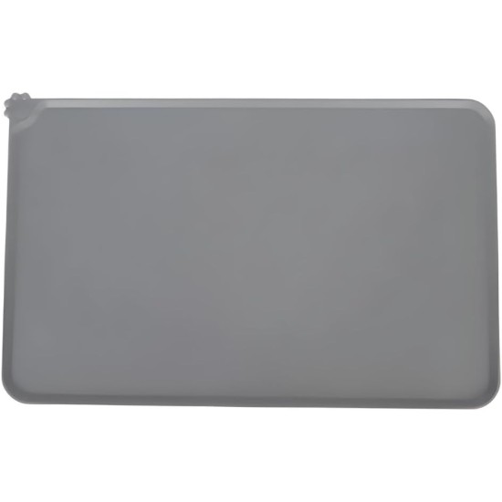 Non-Slip Silicone Bowl Mat for Dogs & Cats - Waterproof, Non-Slip, Feeding Mat, 47 x 30 cm, Grey - Food Mat for Pets, Easy to Clean Non-Slip Silicone Bowl Mat for Dogs & Cats - Waterproof, Non-Slip, Feeding Mat, 47 x 30 cm, Grey - Food Mat for Pets, Easy to Clean