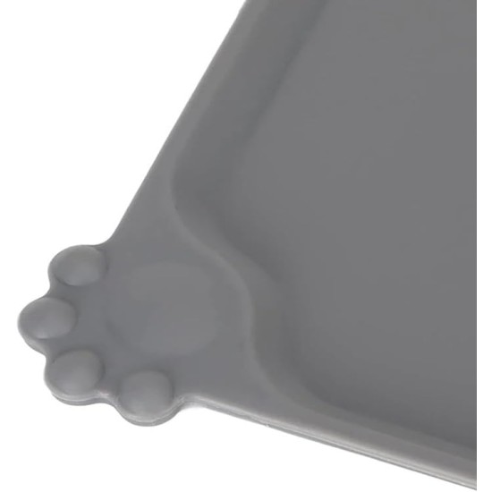 Non-Slip Silicone Bowl Mat for Dogs & Cats - Waterproof, Non-Slip, Feeding Mat, 47 x 30 cm, Grey - Food Mat for Pets, Easy to Clean Non-Slip Silicone Bowl Mat for Dogs & Cats - Waterproof, Non-Slip, Feeding Mat, 47 x 30 cm, Grey - Food Mat for Pets, Easy to Clean
