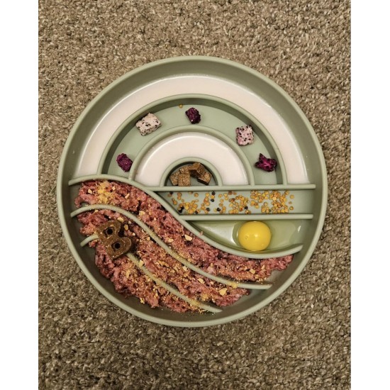 OHMO Anti-Slinging Bowl for Dogs for Cats Puppies, Anti Gulping Bowl Dog Silicone Healthy Eating Stops Bloating Non-Slip (S Tree of Life, Light Green) OHMO Anti-Slinging Bowl for Dogs for Cats Puppies, Anti Gulping Bowl Dog Silicone Healthy Eating Stops Bloating Non-Slip (S Tree of Life, Light Green)
