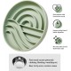 OHMO Anti-Slinging Bowl for Dogs for Cats Puppies, Anti Gulping Bowl Dog Silicone Healthy Eating Stops Bloating Non-Slip (S Tree of Life, Light Green)