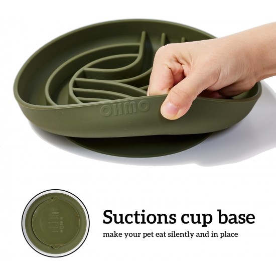 OHMO Anti-Slinging Bowl for Dogs for Cats Puppies, Anti Gulping Bowl Dog Silicone Healthy Eating Stops Bloating Non-Slip (S Tree of Life, Light Green) OHMO Anti-Slinging Bowl for Dogs for Cats Puppies, Anti Gulping Bowl Dog Silicone Healthy Eating Stops Bloating Non-Slip (S Tree of Life, Light Green)