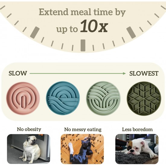 OHMO Anti-Slinging Bowl for Dogs for Cats Puppies, Anti Gulping Bowl Dog Silicone Healthy Eating Stops Bloating Non-Slip (S Tree of Life, Light Green) OHMO Anti-Slinging Bowl for Dogs for Cats Puppies, Anti Gulping Bowl Dog Silicone Healthy Eating Stops Bloating Non-Slip (S Tree of Life, Light Green)