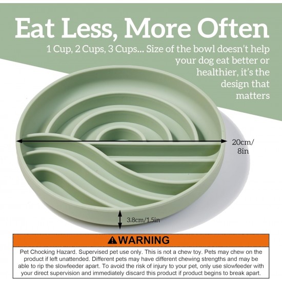 OHMO Anti-Slinging Bowl for Dogs for Cats Puppies, Anti Gulping Bowl Dog Silicone Healthy Eating Stops Bloating Non-Slip (S Tree of Life, Light Green) OHMO Anti-Slinging Bowl for Dogs for Cats Puppies, Anti Gulping Bowl Dog Silicone Healthy Eating Stops Bloating Non-Slip (S Tree of Life, Light Green)