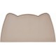OHMO Bowl Mat for Small Dogs and Cats, Mat for Cat Bowl, Non-Slip Silicone Feeding Mat, Waterproof, Beige, 52 x 30 cm