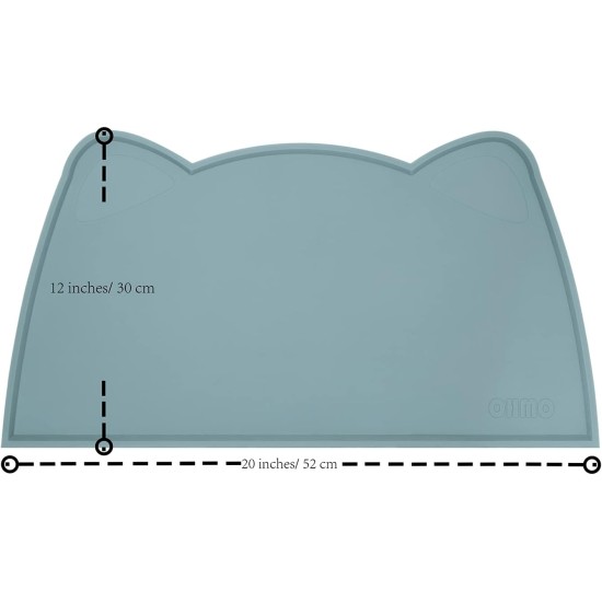 OHMO Bowl Mat for Small Dogs and Cats, Mat for Cat Bowl, Non-Slip Silicone Feeding Mat, Waterproof, Beige, 52 x 30 cm OHMO Bowl Mat for Small Dogs and Cats, Mat for Cat Bowl, Non-Slip Silicone Feeding Mat, Waterproof, Beige, 52 x 30 cm