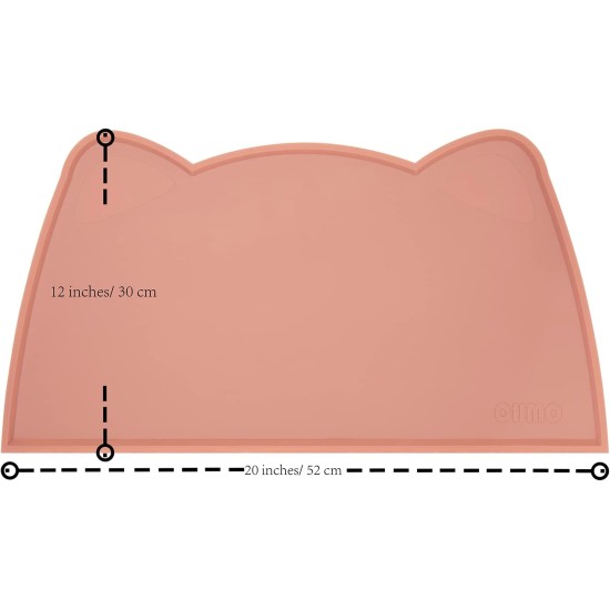 OHMO Bowl Mat for Small Dogs and Cats, Mat for Cat Bowl, Non-Slip Silicone Feeding Mat, Waterproof, Beige, 52 x 30 cm OHMO Bowl Mat for Small Dogs and Cats, Mat for Cat Bowl, Non-Slip Silicone Feeding Mat, Waterproof, Beige, 52 x 30 cm