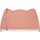 OHMO Bowl Mat for Small Dogs and Cats, Mat for Cat Bowl, Non-Slip Silicone Feeding Mat, Waterproof, Beige, 52 x 30 cm