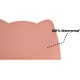 OHMO Bowl Mat for Small Dogs and Cats, Mat for Cat Bowl, Non-Slip Silicone Feeding Mat, Waterproof, Beige, 52 x 30 cm